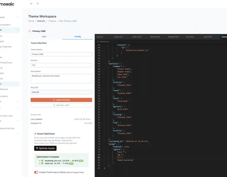 Performance tooling screenshot